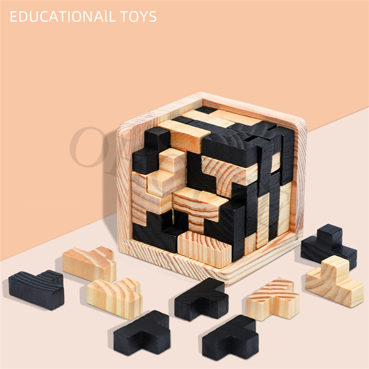 Tetris Shape 3D Wooden Puzzle（Pre-sale）- C/Toy3